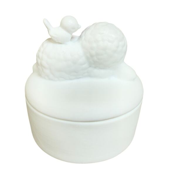 Hallmark Keepsake First Tooth & Curl Set Ceramic Little Lamb Trinket Boxes 2.5" - Picture 3 of 13